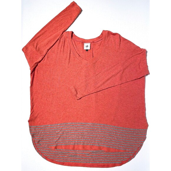 Cabi 4190 Hangout Tee EUC Oversized Long Sleeve V-Neck Tunic Women's Size Small - Picture 1 of 8